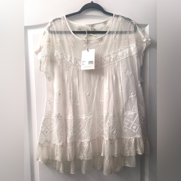 Johnny Was Tops - Johnny Was lace Blouse M